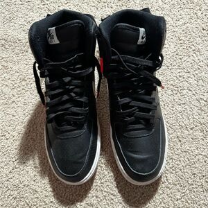 Rare Nike Air Force 1 High Men's Black Leather Sneakers Size 11.5 315121-036